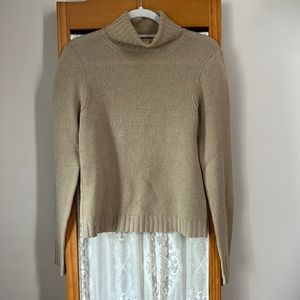 J.Crew Tan Turtleneck Sweater, Size M